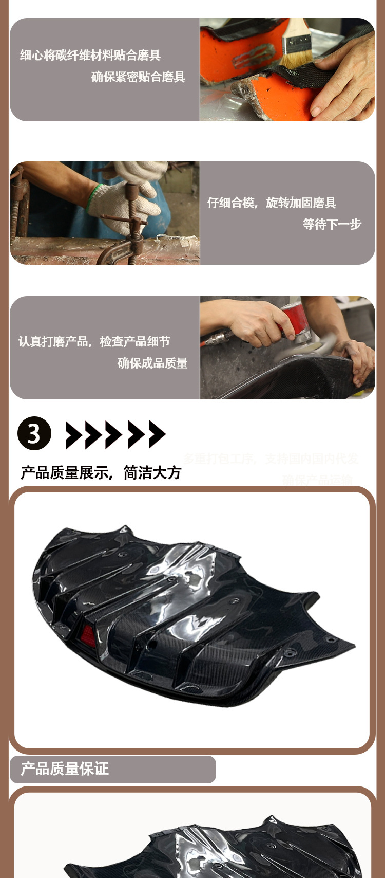 Suitable for Tesla Model 3 Cmst Model Carbon Fiber Rear Lip Spoiler from 2019 to the Present Year