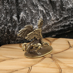 Cross-border ebay foreign trade bold dragon king small flying dragon pterodactyl brass antique copper micro-carving tea pet small ornament 
