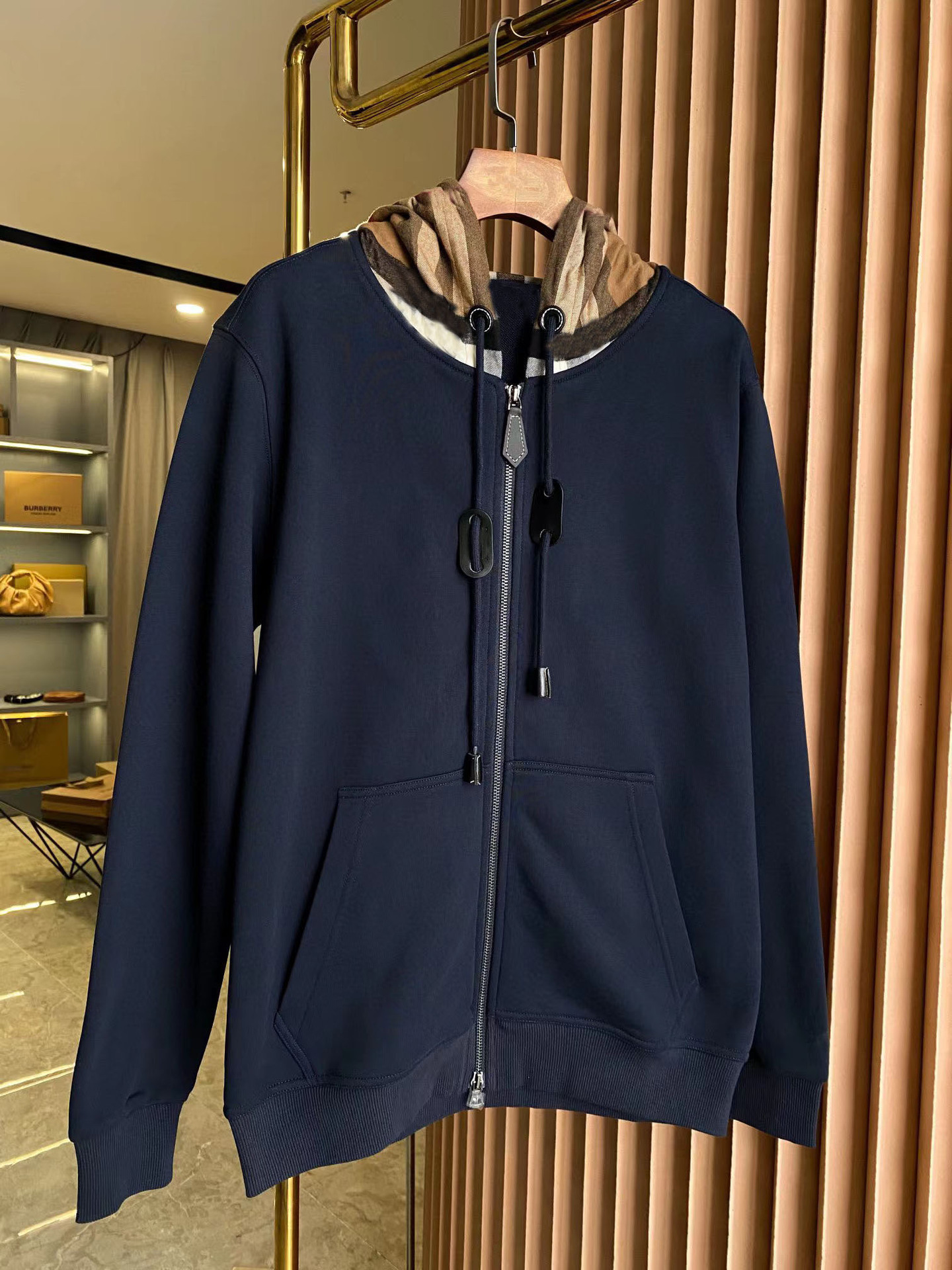 네이비 블루 지퍼