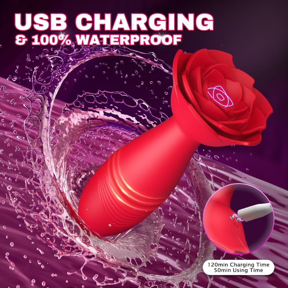 App-Controlled Vibrating Anal Plug, Silicone Wearable Remote-Control Massager, Red — detail image 7
