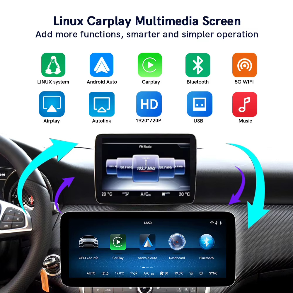 Suitable for Mercedes-Benz B GLA W246 2012-2018 NTG4.5 NTG5.0 in-car central control large screen all-in-one machine