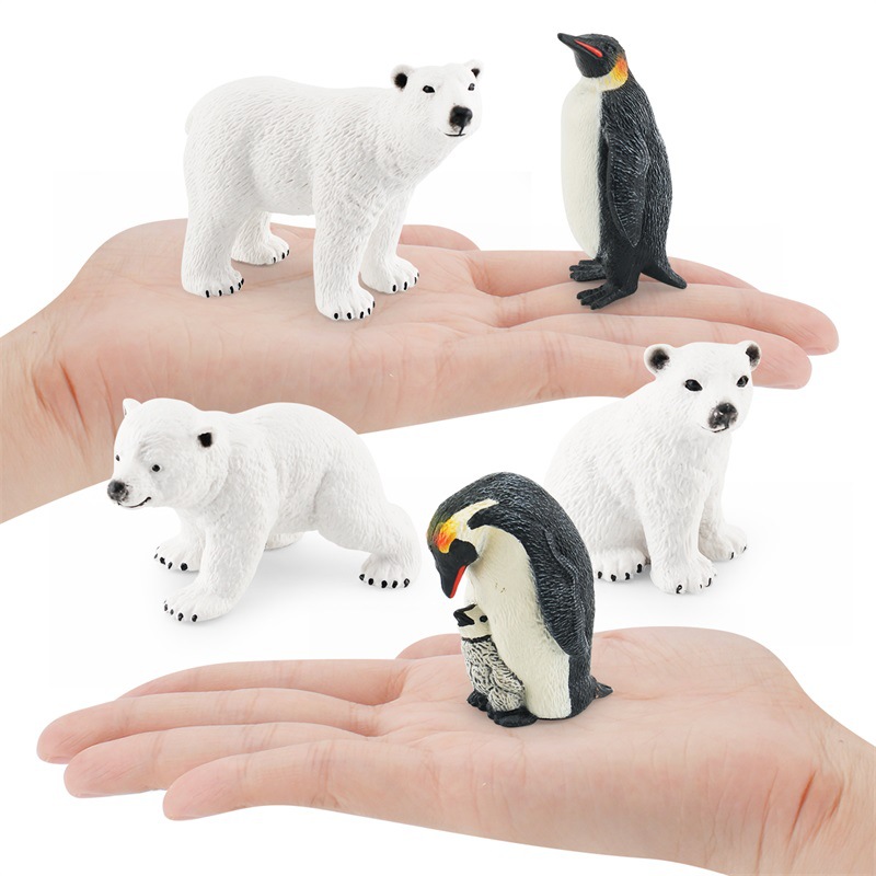 Transfronterizo de simulación traje polar Oso Polar espalda Pingüino arrastrándose Oso Polar múltiples juguetes modelo de decoración estática