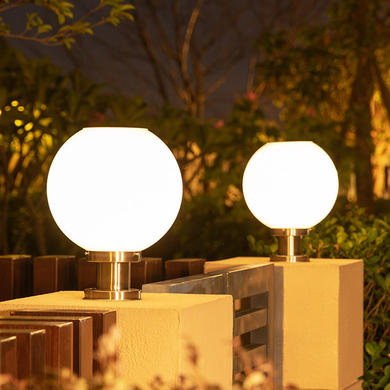 Solar Pillar Head Light Outdoor Door Pillar Light Door Light Round Outdoor Wall Light Garden Villa Garden Light Waterproof Solar Pillar Head Light Outdoor Door Pillar Light Door Light Round Outdoor Wall Light Garden Villa Garden Light Waterproof