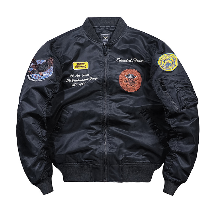 Jacket 2024 Spring and Autumn flying suit loose embroidered solid color baseball jacket men's trend_voghion.com