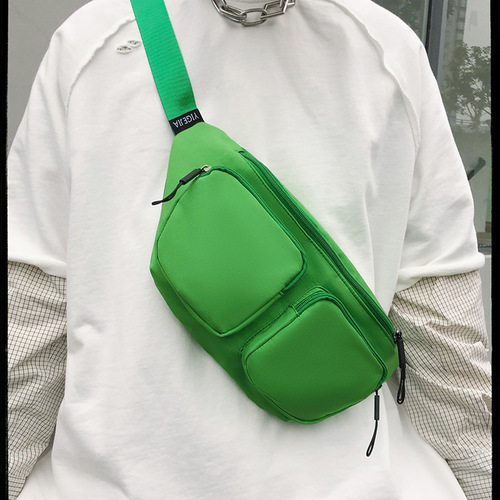 Women's Nylon Sports Single Shoulder Bag Large Capacity Chest Bag Trend Brand Ruiying Versatile Work Crossbody Bag Women's Waist