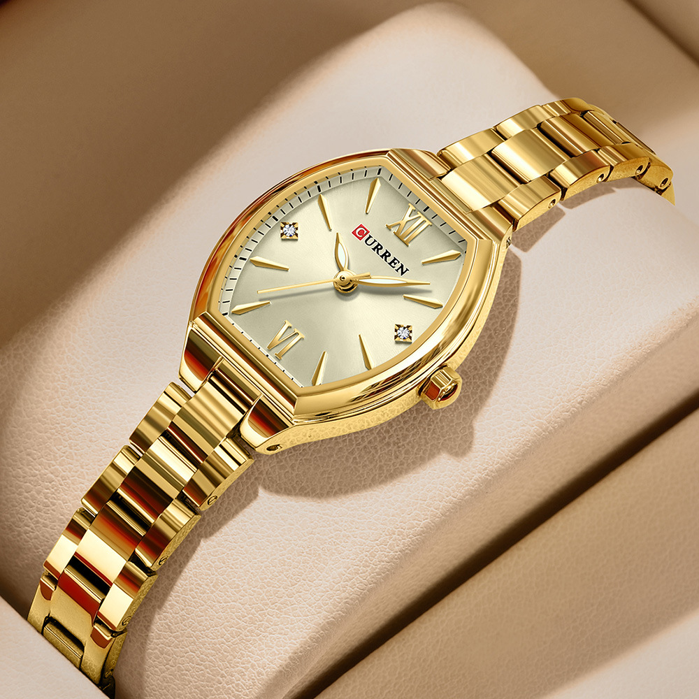 CURREN / CARRIEN9112 relojes de moda casuales impermeables pequeños relojes de oro comercio exterior transfronterizo