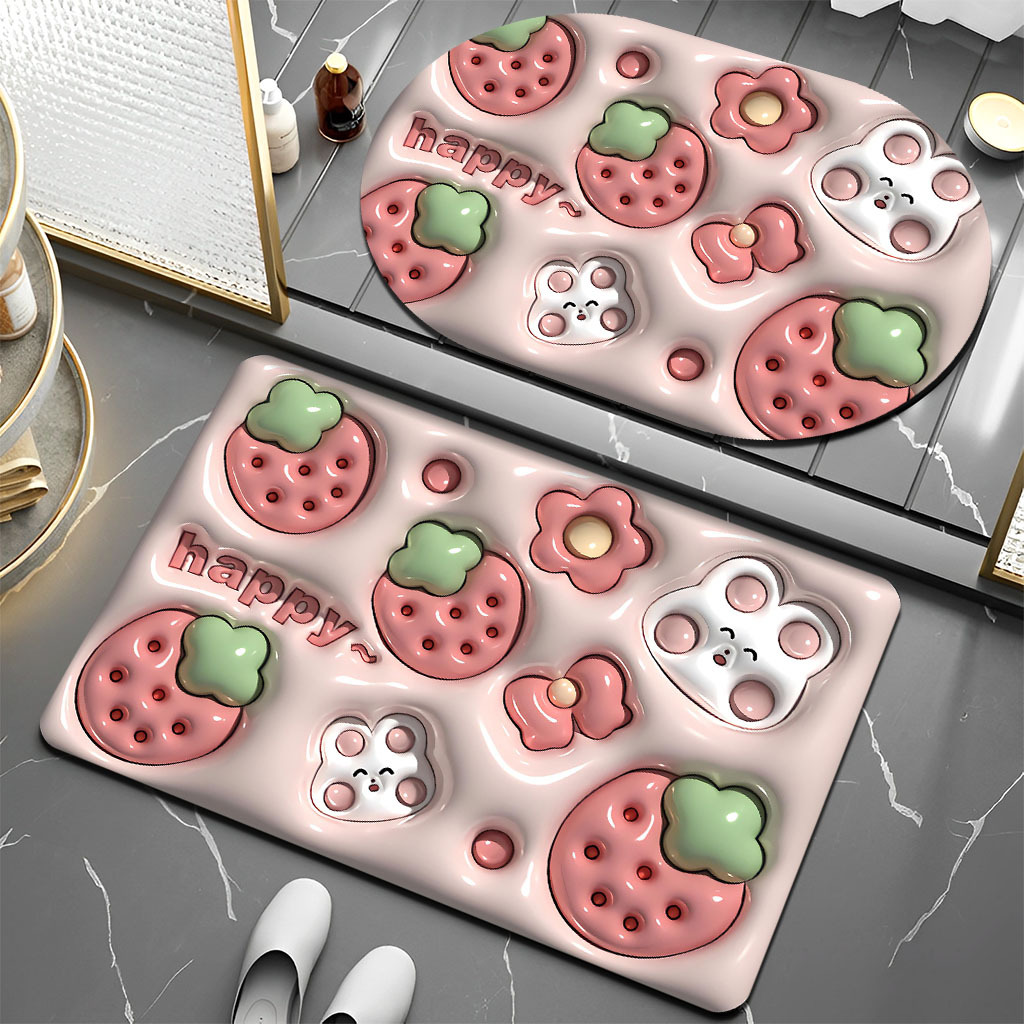 Venta al por mayor imitación de barro de diatomeas alfombra de piso moderno minimalista baño puerta alfombra de piso baño absorbente de barro de diatomeas alfombra de piso de secado rápido