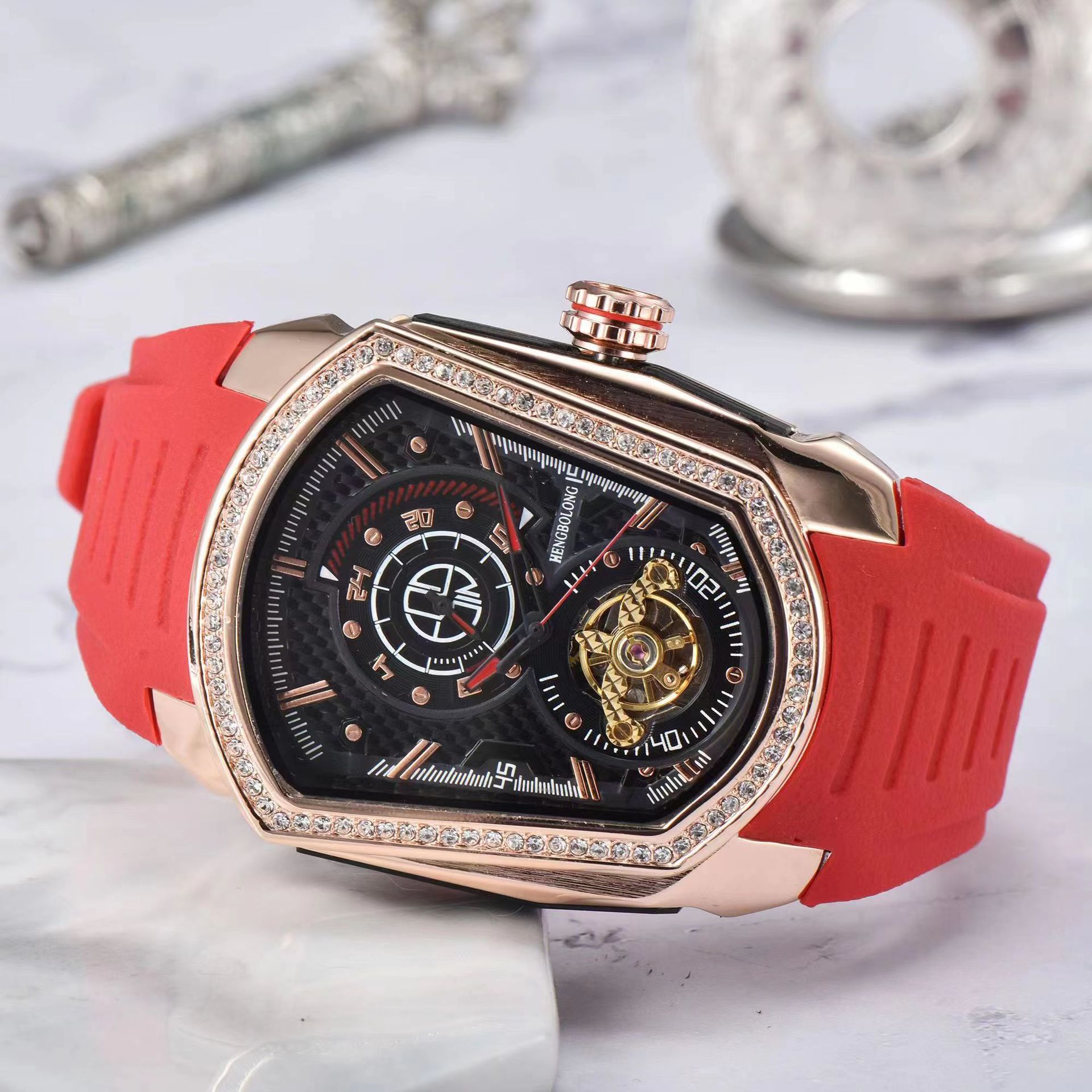 Reloj mecánico para hombre con tourbillon real estilo lujo_voghion.com