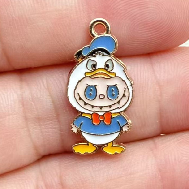 动漫卡通可爱拉布布吊坠合金滴油DIY耳环钥匙扣项链手工配件制作|undefined