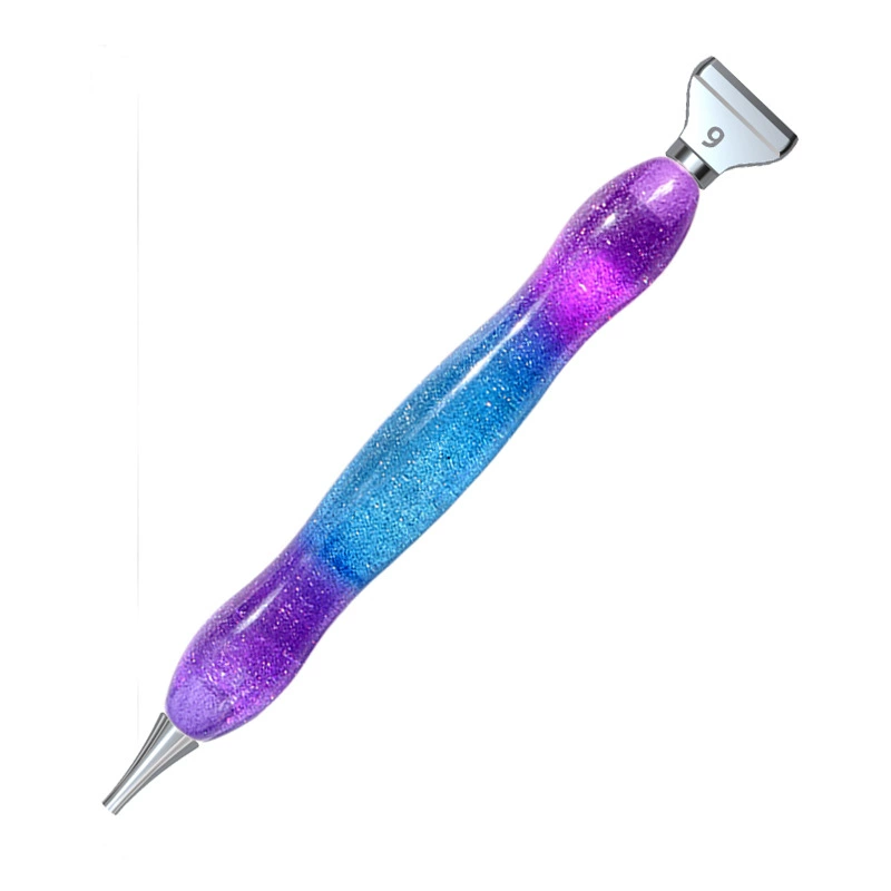 Diamond Pen Tool Set, Multi-Color Handle, Metal Heads & Diamond Bits, Compact Case