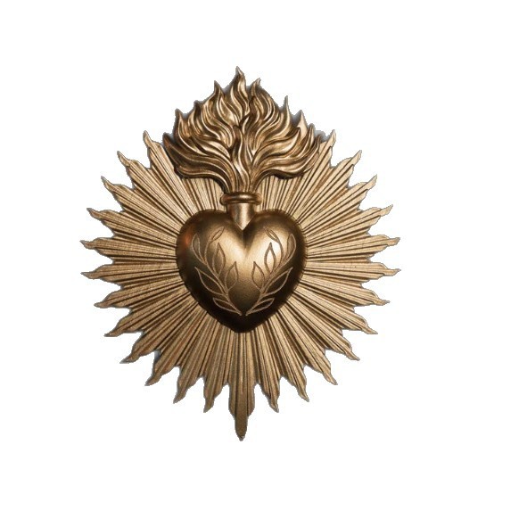 跨境新品Lyca Gothic Heart Statue Wall Decor 哥特式圣心墙牌匾|undefined