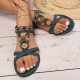 Women's Fashion Versatile Cross-Border Large Size 2025 Summer New Round Toe Flat Breathable Casual Women's Sandals