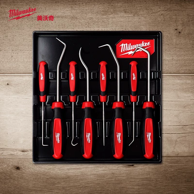 Набор крючков для вязания Milwaukee, 8 предметов, крючок для вязания, уплотнительное кольцо, штифт