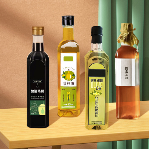 Edible soy sauce vinegar linseed oil bottle plastic olive sesame oil soy sauce camellia oil vinegar plastic condiment wine bottle