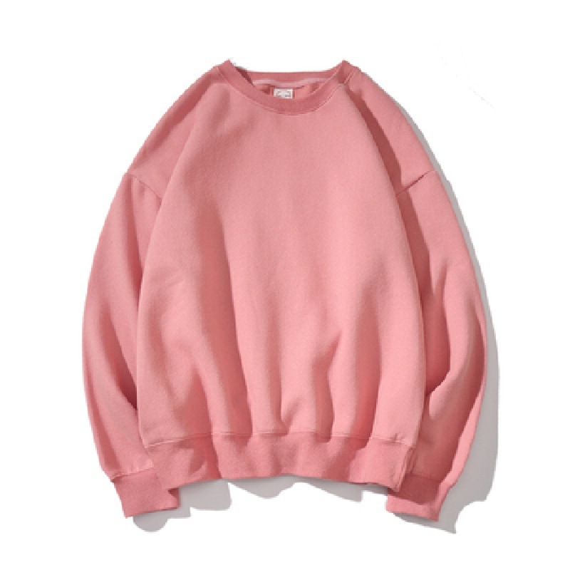 Comercio exterior al por mayor en stock más tamaño 200kg hermana gorda suelta cuello redondo coreano color sólido hombres y mujeres pareja suéter ins moda