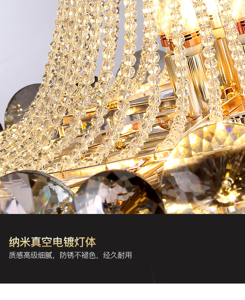 水晶吊灯客厅轻奢欧式大气高档后现代简约别墅大灯2022年新款灯具-阿里巴巴