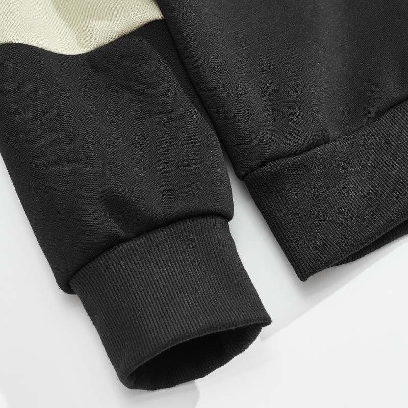 Herrenbekleidung Revers-Sweatshirt für Herren, locker bedruckt, Poloshirt mit kleinem Etikett, vielseitige Pullover-Sportbekleidung_voghion.com