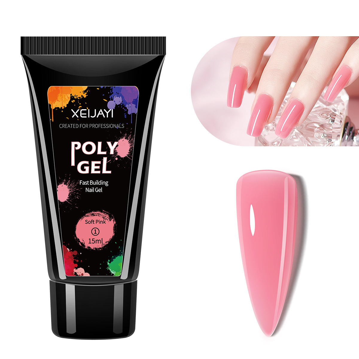 Extensión de cristal pegamento de fototerapia de uñas pegamento 15ml pegajoso diamante UV extensión rápida sin bandeja de papel fábrica al por mayor