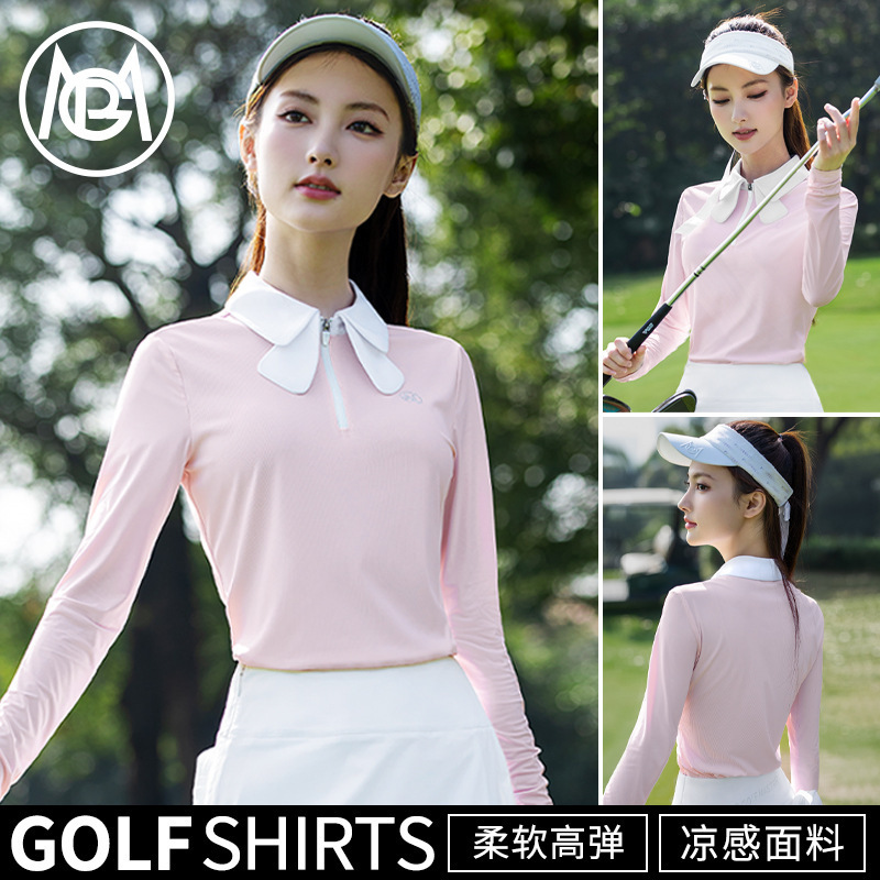 2026 Golf Women's Spring/Summer Long Sleeve T-Shirt Sports Clothing Breathable Polo Top Golf Women's Set