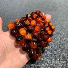 二代琥珀蜜蜡黑金沙圆珠手串蜜蜡琥珀佛珠108颗手链景点纪念品