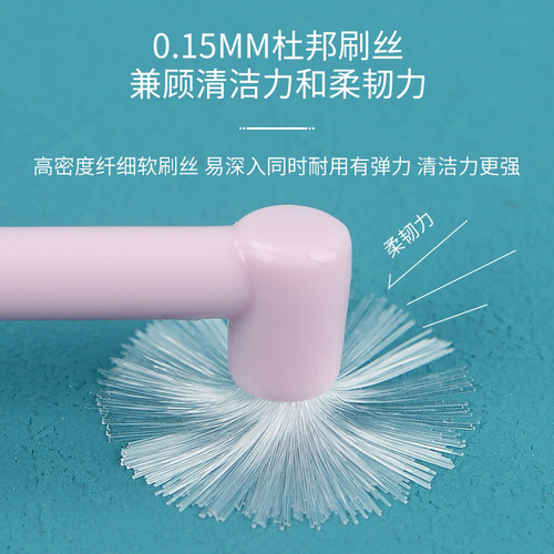 New cluster small flat head braces toothbrush Medical cleaning single beam orthodontic toothbrush interdental brush small head wisdom teeth portable batch