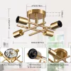 C style 4-head chandelier ceiling lamp gold