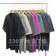 230g Washed Distressed European Size Heavyweight T-Shirt American Retro Oversize Loose Large Dropped Shoulder Round Neck Half Sleeve