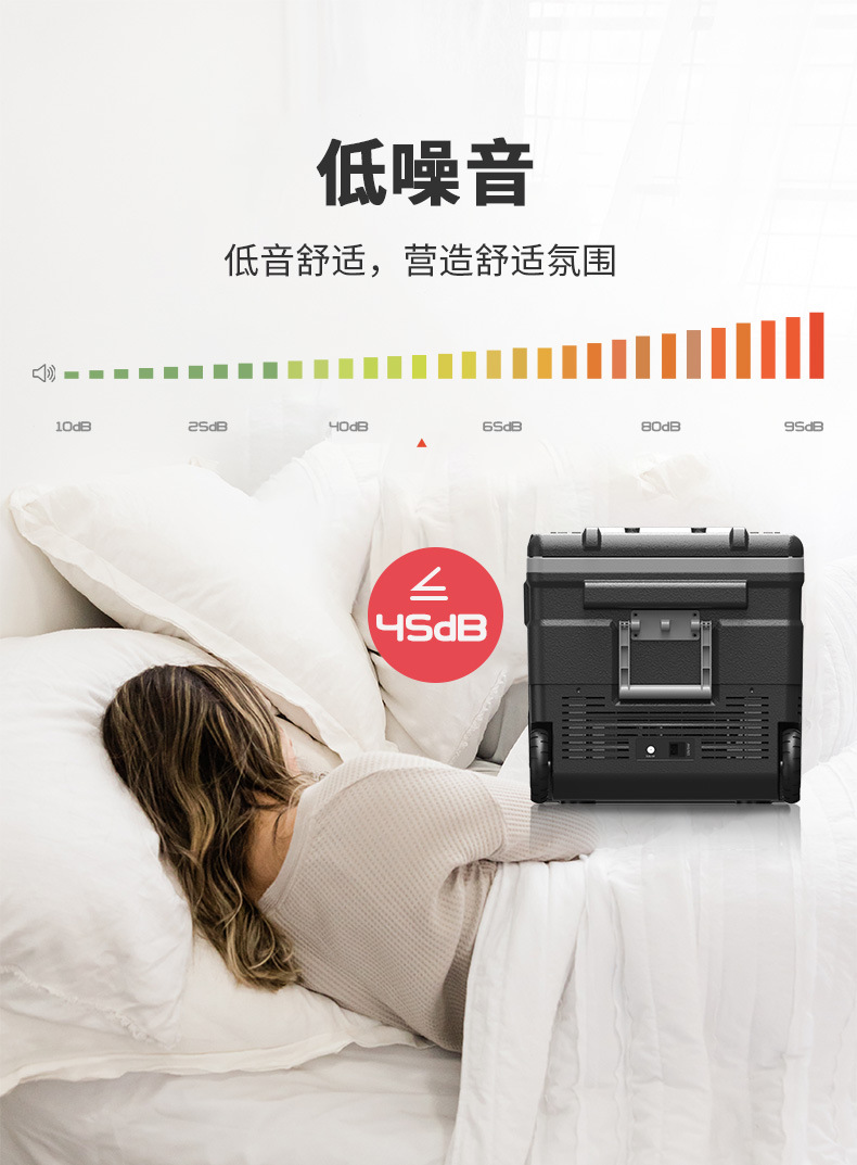 Ice Tiger Compressor Car Refrigerator Refrigeration 45/55L Car Home Dual-Use 12V24V Small Refrigerated Refrigeration Cross-Border