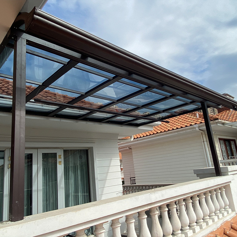 铝合金雨棚家用阳台小院遮阳棚室外防雨防晒包安装屋檐阳台露台棚