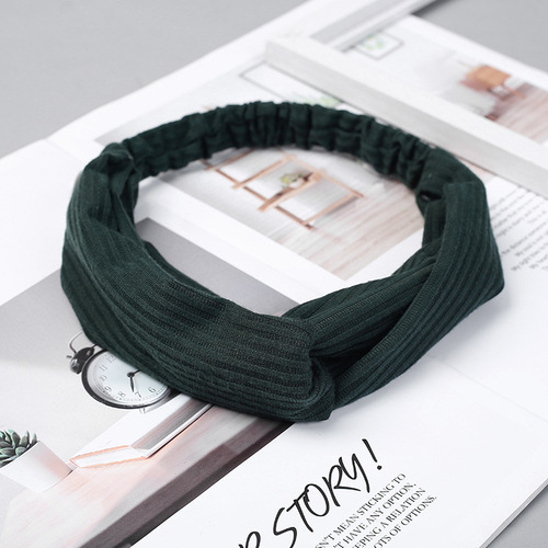 Face-washing headband cross-border European, American, Japanese, Korean yoga sports postpartum headband hair hoop cross-knitted textured headwear hair accessories