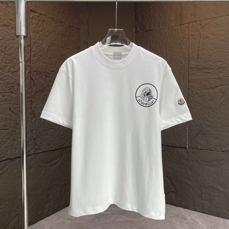 高バージョンの新しい植毛Monモンフルプリントクレア口ベルクロ半袖ユニセックスTシャツトップカップル着用|undefined