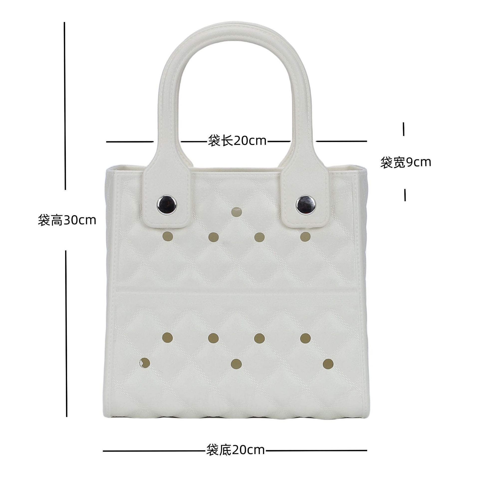 684g Weight Open Closure Type Top Handle Strap Type Square Bag Bags Type Street Occasion EVA Material Solid Color Pattern All Seasons Season Women's Gender Streetwear Style Square Shape Women's EVA Solid Color Streetwear Square Open Square Bag 无