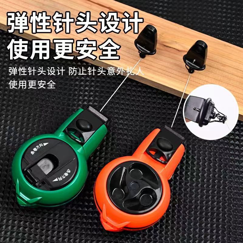 新款极小款墨斗自动手动木工建筑设计等专用便携式耐用划线器