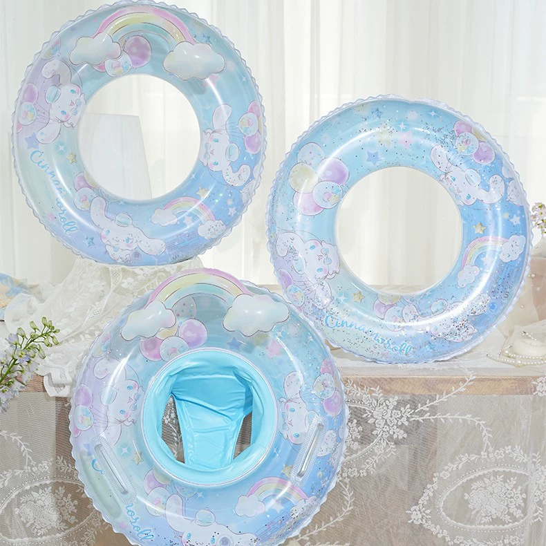 Sanrio, genuine nail sequins, children's inflatable swimming ring PVC, increased thickness