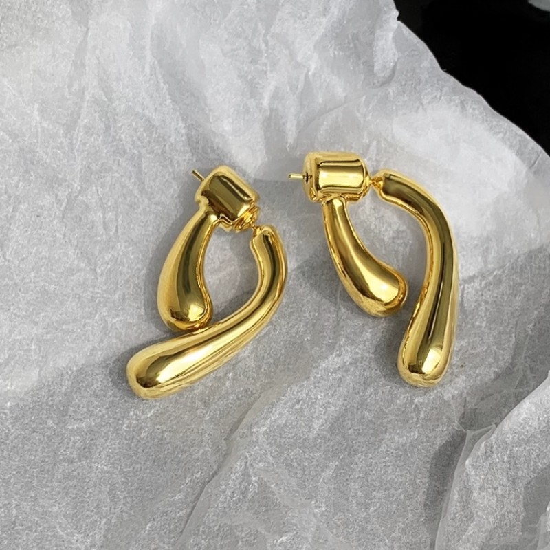 Stoving Varnish Design 1 Pair Streetwear Water Droplets Stoving Varnish Alloy Ear Studs
