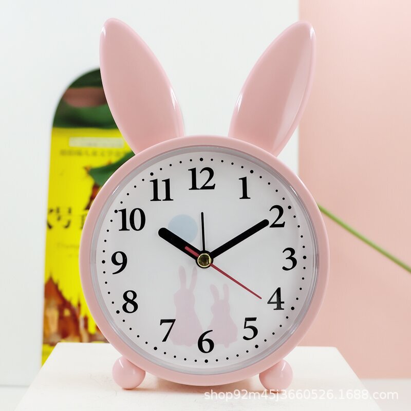 Alarm Clock for Students and Children, Silent Bedside Bedroom Wake-Up Clock, Cute Cartoon Desk Clock, Gift Desktop Time Display