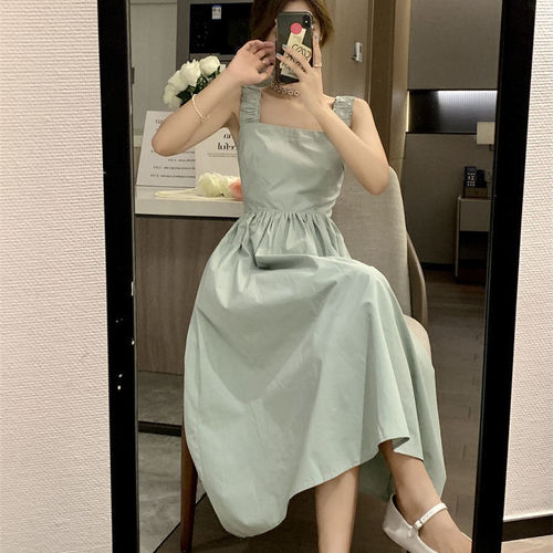 Vitality Girl Dress Women Summer  New Arrival Medium Length Waist Cinching Slimming Outerwear Elegant First Love Camisole Dress