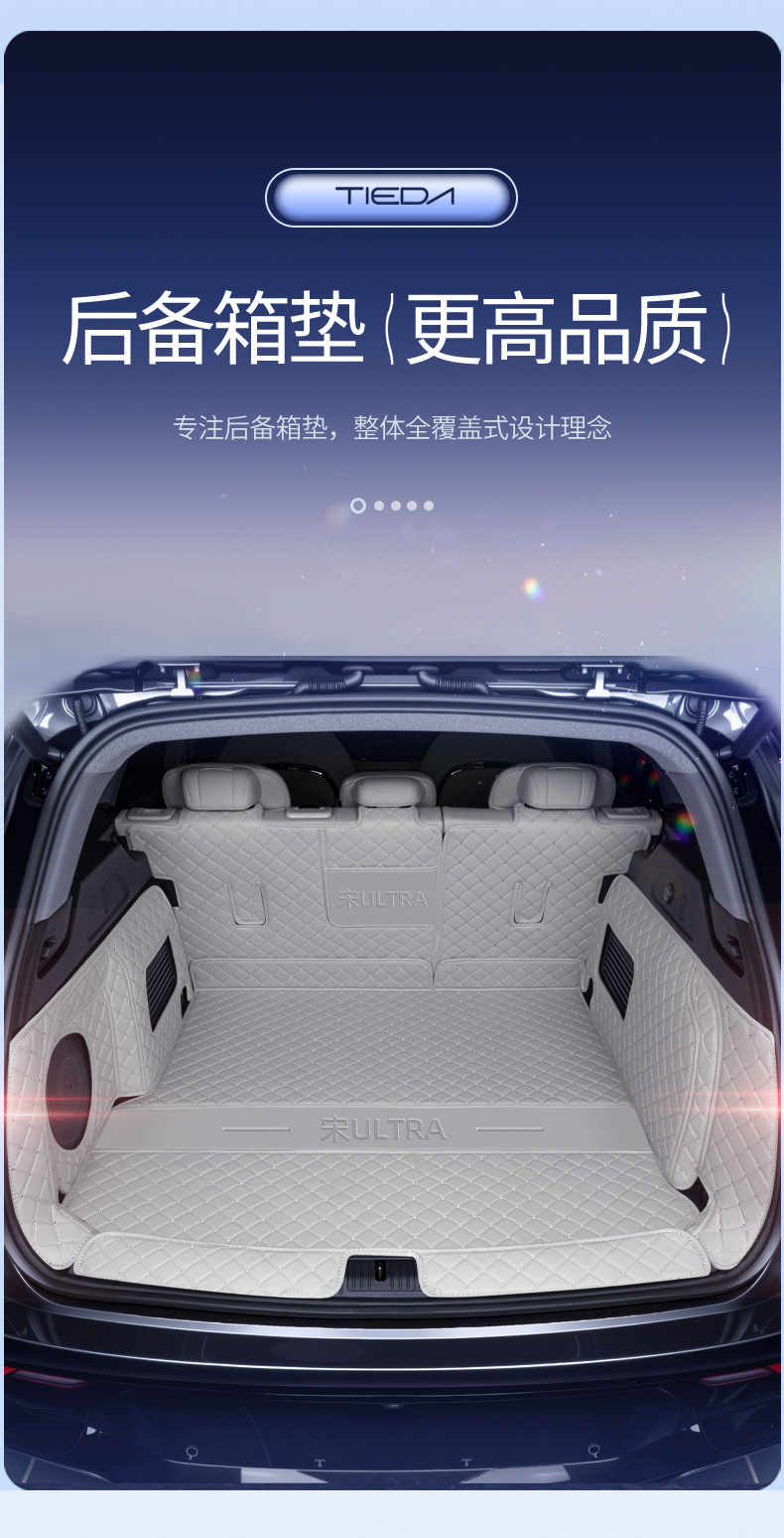 Suitable for 26 models of BYD Song Ultra, full-coverage trunk mat, specially designed for car trunk modification and decoration