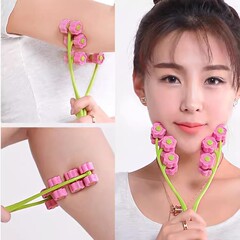 卸売り顔ローラーマッサージ器二重あご美顔六輪顔型クリップ