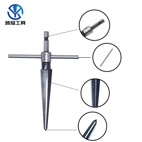 Taper reamer 3-13/5-16mm hexagonal handle electric drill hand taper reamer woodworking cutting tool taper reamer