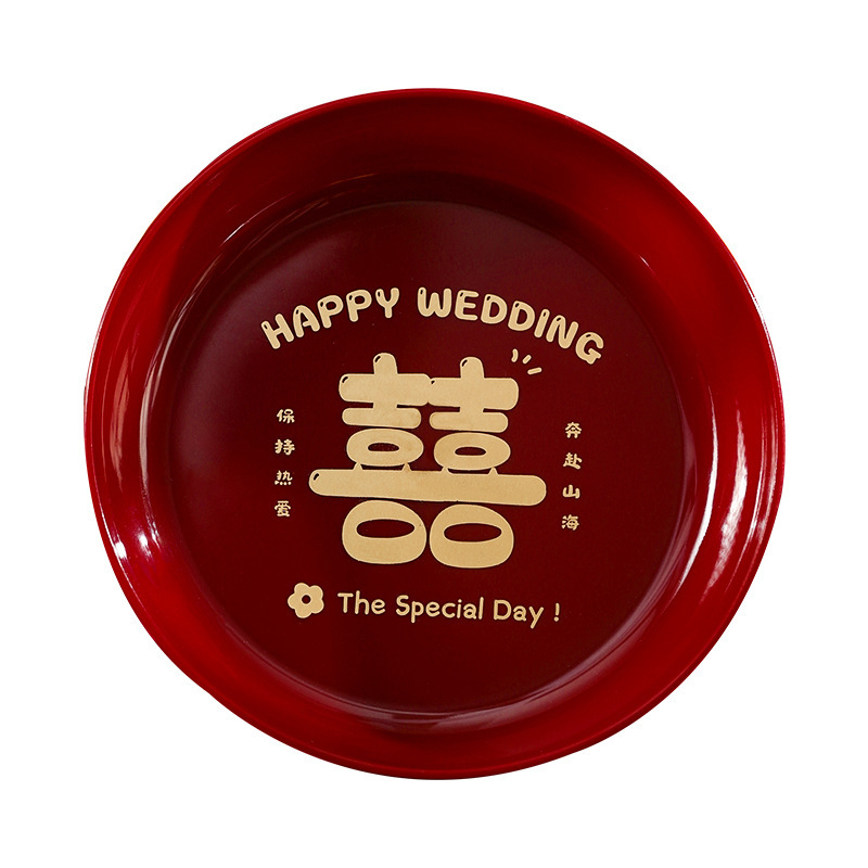結婚式フルーツプレート装飾飾り婚約赤いお祝いお菓子プレートドライフルーツプレート結婚式用品一式お祝い装飾|undefined