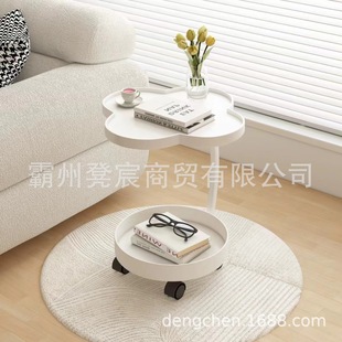 Cream Style Creative Small Coffee Table Round Small Side Table Sofa Ornaments Modern Simple Mobile Simple Household Popular Type