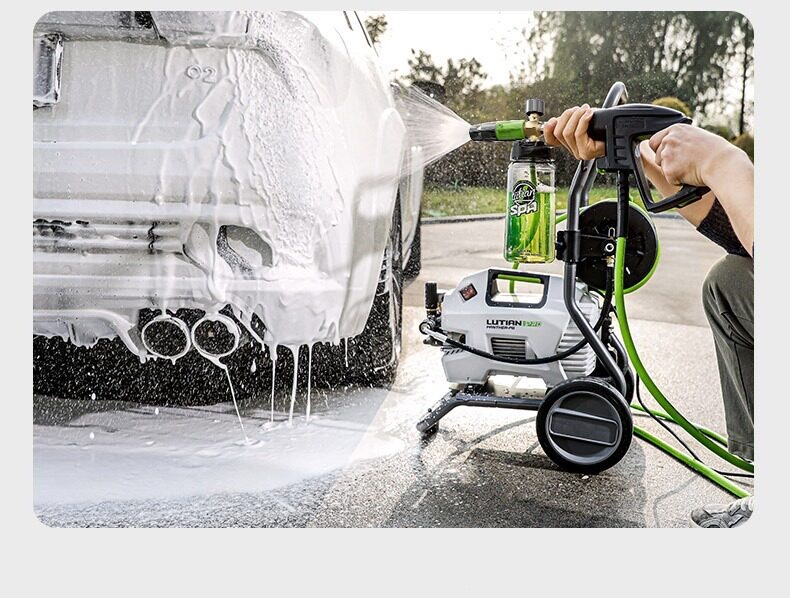 Greenfield Snow Leopard Pro1800W Car Washing Machine, High-Power Induction Household High-Pressure Water Gun, Powerful Car Cleaning Tool