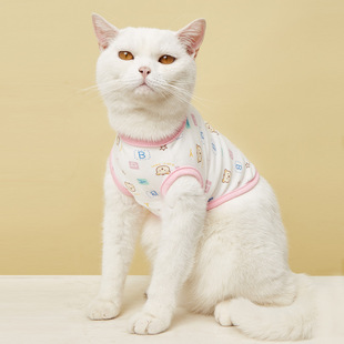 New Cat Clothes for All Seasons, Cartoon Pattern Pet Vests, Puppy Pet Clothing Manufacturer Wholesale Trendy Brand