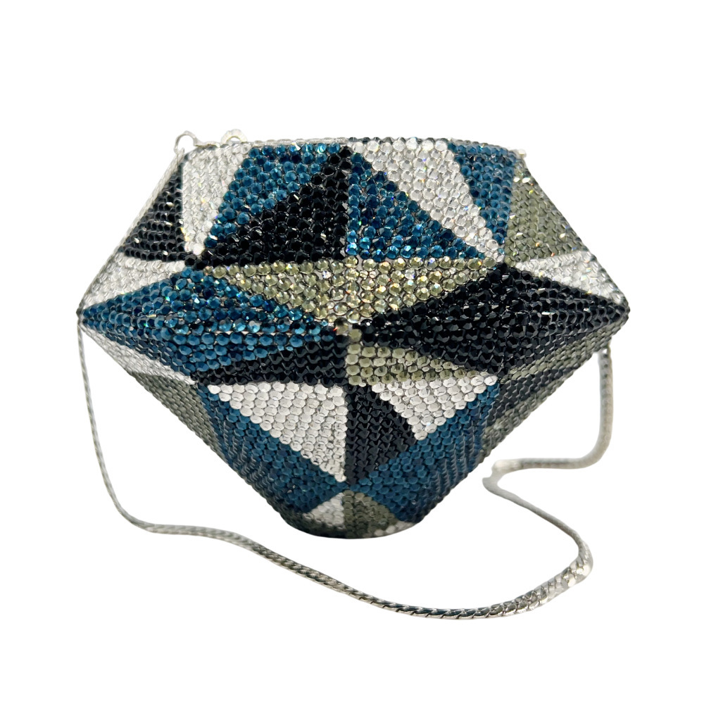 Crystal clutch nuevo fondo plano con diamantes en forma de bolsas de cena de diamantes industria pesada bolsas de mano de banquete de diamantes