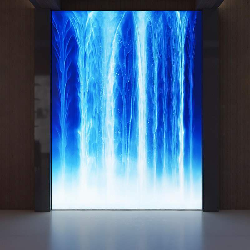 3D动感动态编程流水瀑布发光灯箱酒吧ktv浴足会所酒店前台广告牌