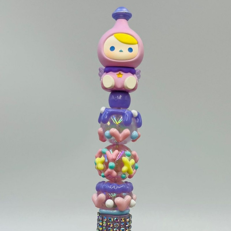 Genuino bolígrafo de granos espumoso, bolígrafo de cuentas encantador, bolígrafo de regalo creativo de dibujo a mano, bolígrafo de bola creativo