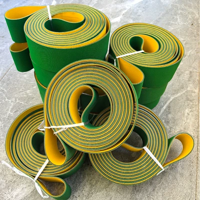 Nylon-based high-speed wear-resistant transmission belt, yellow-green rubber flat belt, textile conveyor belt, industrial conveyor belt (Avtomobil ötürücü kəmərləri) - customized-yellow-green-film-tape