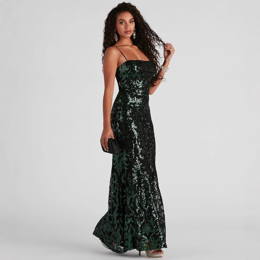 Vestido de Verano Nuevo Estilo Europeo y Americano, Vestido Formal Sexy, Vestido con Tirantes de Lentejuelas, Vestido de Noche Elegante para Eventos Sociales image 6