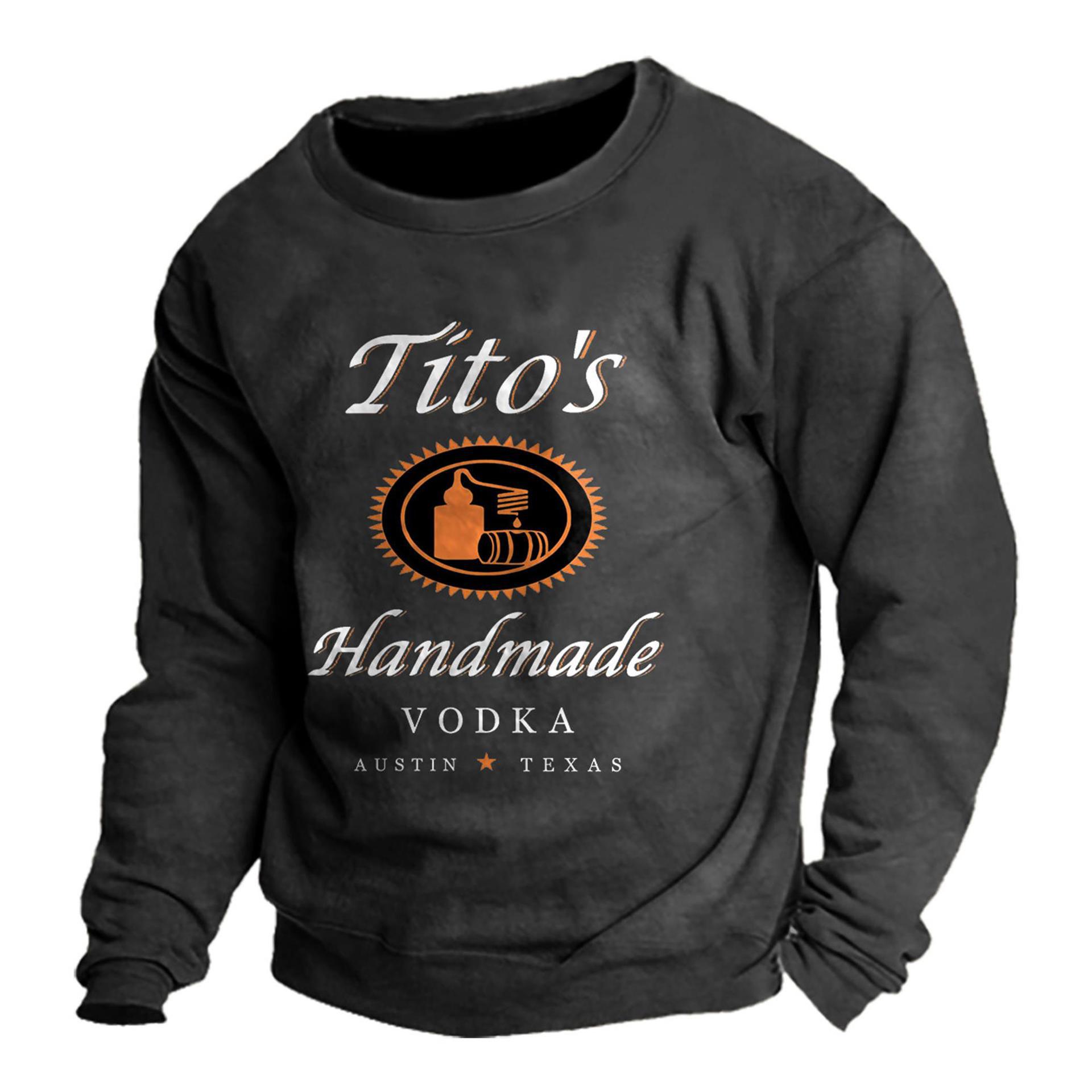 Suéter de hombre transfronterizo europeo y americano, impresión digital, tendencia de moda casual, suéter de cuello redondo, hombre de manga larga